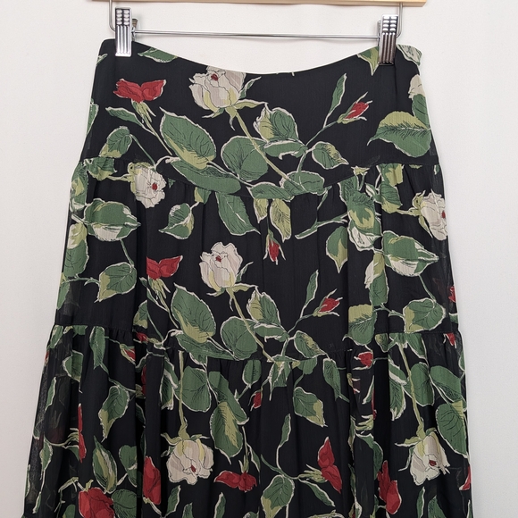Floral Maxi Skirt Cottagecore Prairie - Picture 3 of 10